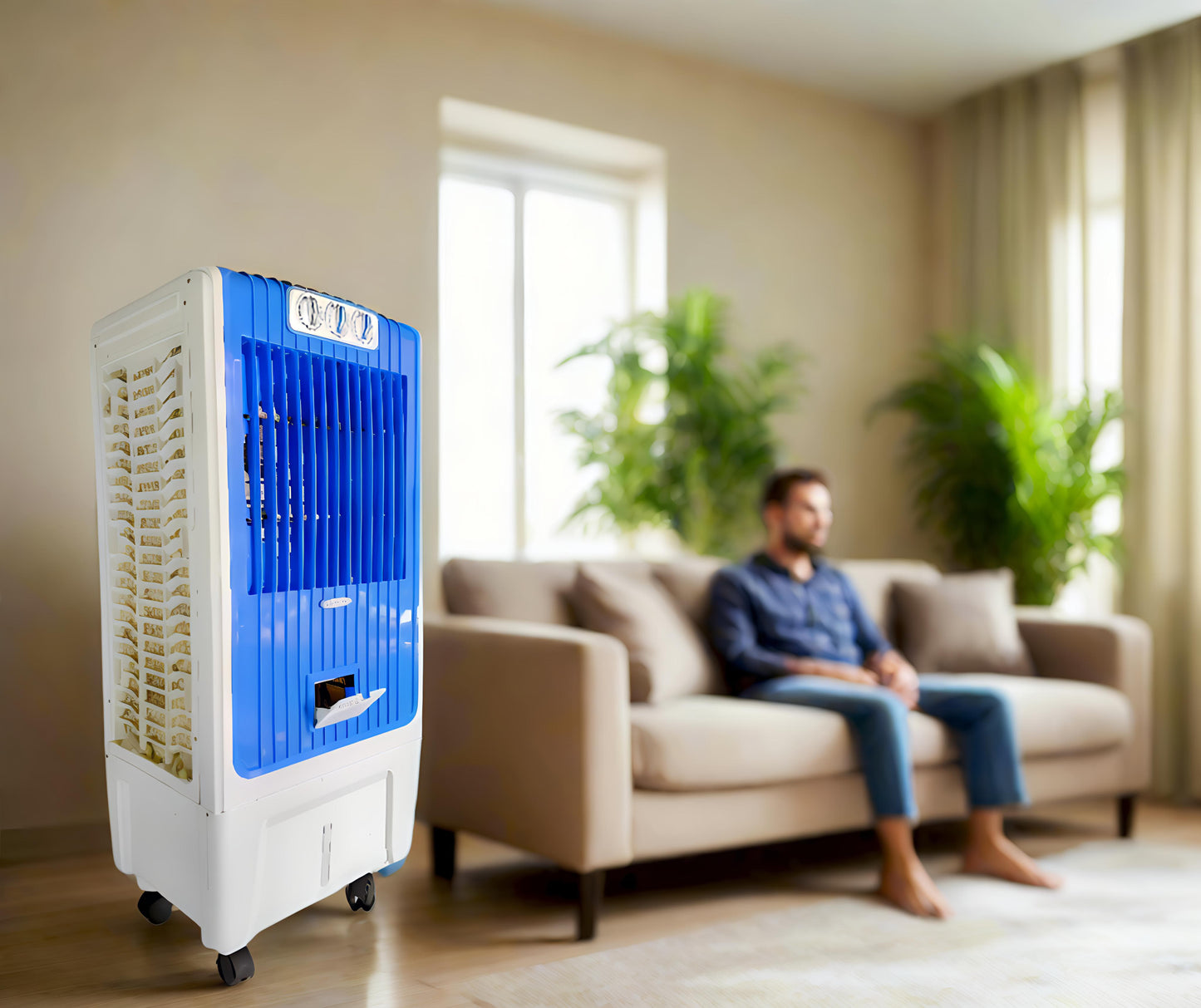 Smart Tower Desert Air Cooler blue 40ltr